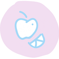 Apfel gezeichnetes Icon Nährstoff Vitamine & Mineralstoffe Nahrungsergänzungsmittel VELNATAL® plus mit Quatrefolic®