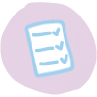Checkliste als gezeichnetes Icon Schwangerschafts­vorbereitungskurs als Tipps Geburtsvorbereitung