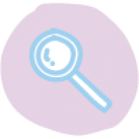 Lupe als gezeichnetes Icon Wehen erkennen als Tipps Geburtsvorbereitung
