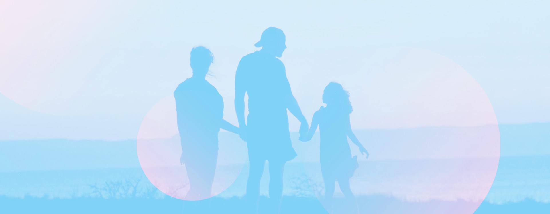 Familie am Meer als Hintergrundbild für VELNATAL® plus